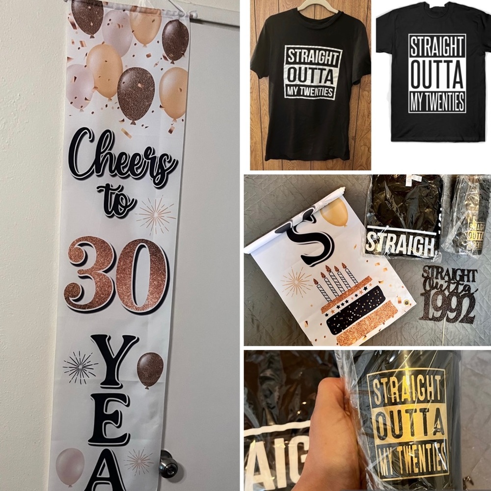30th birthday party decoración/ straight out of my twenties